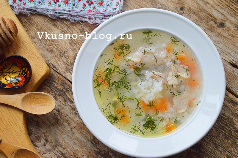 Куриный суп с рисом рецепт с фото