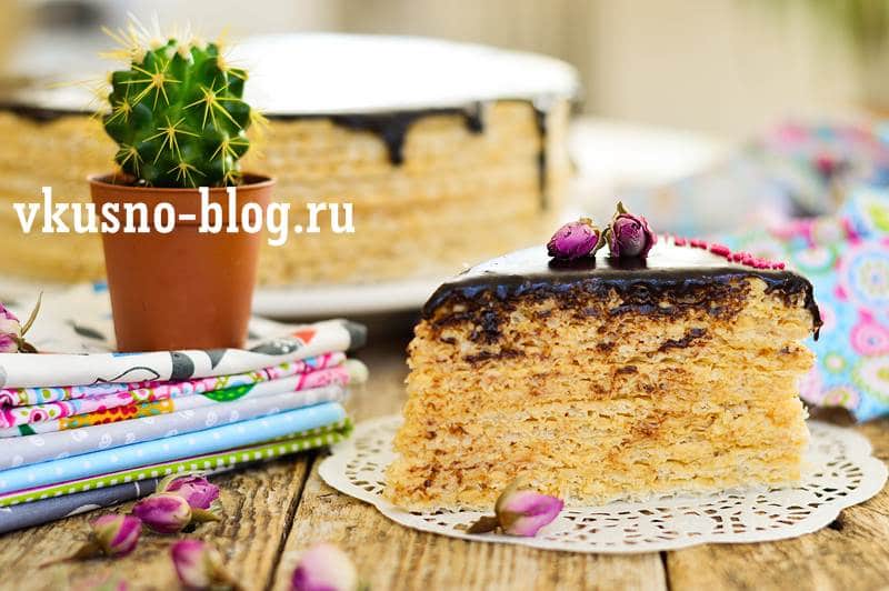 Вафельный торт со сгущенкой рецепт