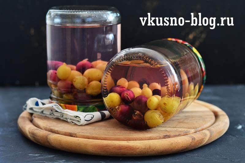 Компот из винограда на зиму простой рецепт