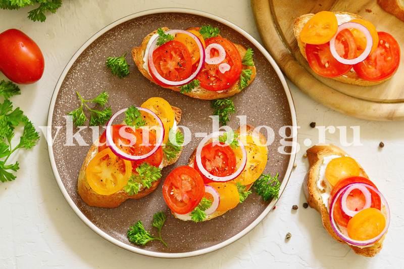 Гренки с помидорами закуска на скорую руку