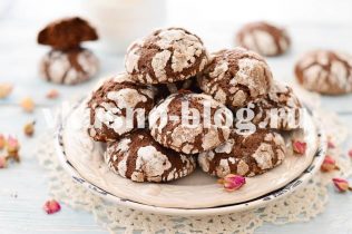 Шоколадное печенье с трещинками рецепт с фото