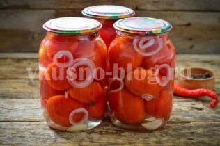 Маринованные помидоры в литровых банках рецепт